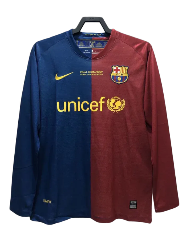 Barcelona 08/09 I Home Jersey - Long Sleeve Retro Version