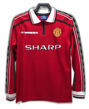 Manchester United 1998 I Home Jersey - Long Sleeve Retro Version